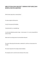 NRSG 257 FINAL EXAM 2026&sol;2027 &vert; NURSING STUDY GUIDE&comma; EXAM REVIEW & PRACTICE QUESTIONS