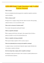 GEB 4890 Study Guide Questions with Verified&NewLine;Correct Answers