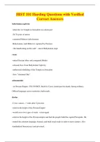 HIST 101 Harding Questions with Verified&NewLine;Correct Answers