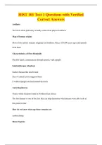 HIST 101 Test 1 Questions with Verified&NewLine;Correct Answers