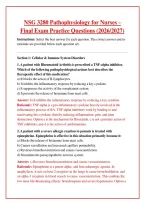 NSG 3280 Exams 1&ndash;4 Pathophysiology Complete Exam Bundle &vert; Galen College &vert; 2026&sol;2027 Edition &vert; Verified Questions & Answers with NGN-Style Rationales &vert; 100&percnt; Pass Guarantee