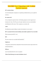 NSG5003 Test 1 Questions with Verified&NewLine;Correct Answers