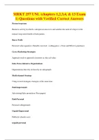 MRKT 257 UNL &lpar;chapters 1&comma;2&comma;3&comma;4&comma; & 13 Exam&NewLine;1&rpar; Questions with Verified Correct Answers