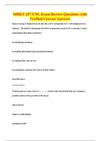 MRKT-257 UNL Exam Review Questions with&NewLine;Verified Correct Answers