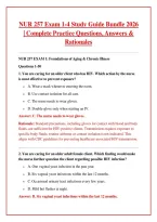 NUR 257 Exam 1&ndash;4 Study Guide Bundle 2026 PDF &ndash; Complete Practice Questions with Answers & Detailed Rationales &vert; Instant Download