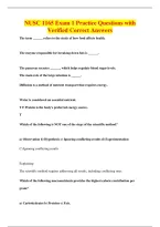 NUSC 1165 Exam 1 Practice Questions with&NewLine;Verified Correct Answers