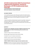 ATI PN Fundamentals 2026 Proctored Exam &vert; NGN Practice Questions&comma; Answers & Rationales &vert; ATI PN Fundamentals Exam Prep PDF