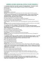 AMERICAN RED CROSS BLS FINAL EXAM VERSION 2