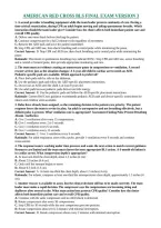 AMERICAN RED CROSS BLS FINAL EXAM VERSION 1&comma;2&comma;3  &lpar;STUDY BUNDLE&rpar; - COMPLETE PACKAGE