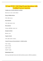 UConn NUSC 1165 Final Exam Questions with&NewLine;Verified Correct Answers