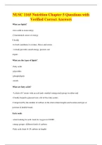 NUSC 1165 Nutrition Chapter 5 Questions with&NewLine;Verified Correct Answers