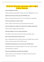 NUSCTX 10 Practice Questions with Verified&NewLine;Correct Answers