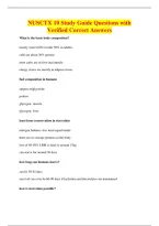 NUSCTX 10 Study Guide Questions with&NewLine;Verified Correct Answers