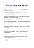 BECC MOD 1 verified questions and &NewLine;answers
