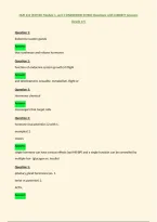 NUR 612 &lpar;PATHO&rpar; Module 1&comma; unit 3 &lpar;ENDOCRINE INTRO&rpar; Questions with CORRECT Answers&NewLine;&lpar;Grade A&plus;&rpar;