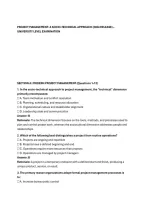 PROJECT MANAGEMENT&colon; A SOCIO-TECHNICAL APPROACH &lpar;2024 RELEASE&rpar; &ndash;&NewLine;UNIVERSITY LEVEL EXAMINATION