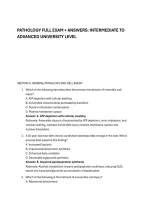 PATHOLOGY FULL EXAM &plus; ANSWERS&colon; INTERMEDIATE TO&NewLine;ADVANCED UNIVERSITY LEVEL