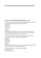 PATHO 370 MIDTERM EXAM QUESTIONS AND ANSWERS WEST COAST UNIVERSITY