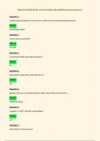 NUR 612 &lpar;PATHO&rpar; RENAL&comma; VC &num;2 Questions with CORRECT Answers &lpar;Grade A&plus;&rpar;