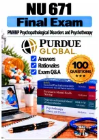 NU 671 Final Exam &ndash; PMHNP Psychopathological Disorders & Psychotherapy &lpar;2026&sol;2027&rpar; Q&A &vert; Purdue Global A&plus; Guarantee