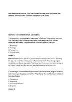 NUR 529 EXAM 1 BLUEPRINT EXAM &vert; LATEST 2026&sol;2027 EDITION &vert; QUESTIONS AND&NewLine;VERIFIED ANSWERS &lpar;100&percnt; CORRECT&rpar; UNIVERSITY OF ALABAMA