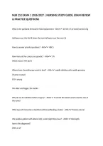 NUR 252 EXAM 1 2026&sol;2027 &vert; NURSING STUDY GUIDE&comma; EXAM REVIEW & PRACTICE QUESTIONS