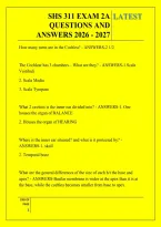SHS 311 EXAM 2A &NewLine;QUESTIONS AND &NewLine;ANSWERS 2026 - 2027 