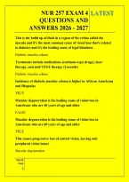 NUR 257 EXAM 4 &NewLine;QUESTIONS AND &NewLine;ANSWERS 2026 - 2027 