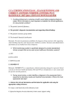 CCA CERTIFICATION EXAM &ndash; EXAM QUESTIONS AND &NewLine;CORRECT ANSWERS &lpar;VERIFIED ANSWERS&rpar; PLUS &NewLine;RATIONALE &vert; 2027 Q&A &vert; INSTANT DOWNLOAD PDF
