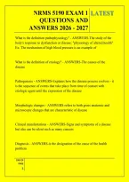 NRMS 5190 EXAM 1 &NewLine;QUESTIONS AND &NewLine;ANSWERS 2026 - 2027