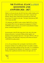 NR 574 FINAL EXAM &NewLine;QUESTIONS AND &NewLine;ANSWERS 2026 - 2027