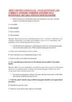 RHIT CERTIFICATION EXAM &ndash; EXAM QUESTIONS AND &NewLine;CORRECT ANSWERS &lpar;VERIFIED ANSWERS&rpar; PLUS &NewLine;RATIONALE &vert; 2027 Q&A &vert; INSTANT DOWNLOAD PDF