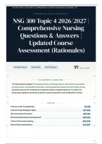 NSG 300 Topic 4 2026&sol;2027 &vert; Comprehensive Nursing Questions & Answers &vert; Updated Course Assessment &lpar;Rationales&rpar;