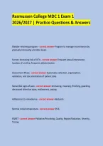 Rasmussen College MDC 1 Exam 1 &NewLine;2026&sol;2027 &vert; Practice Questions & Answers &NewLine;