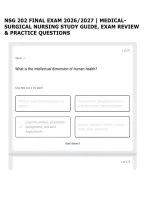 NSG 202 FINAL EXAM 2026&sol;2027 &vert; MEDICAL-SURGICAL NURSING STUDY GUIDE&comma; EXAM REVIEW & PRACTICE QUESTIONS