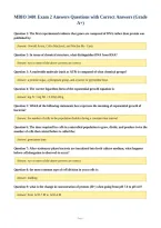 MBIO 3401 Exam 2 Answers Questions with Correct Answers &lpar;Grade&NewLine;A&plus;&rpar;