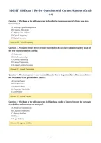 MGMT 310 Exam 1 Review Questions with Correct Answers &lpar;Grade&NewLine;A&plus;&rpar;