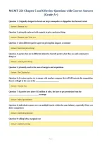 MGMT 254 Chapter 5 and 6 Review Questions with Correct Answers&NewLine;&lpar;Grade A&plus;&rpar;