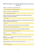 MGMT 254 Chapter 1 and 2 Review Questions with Correct Answers&NewLine;&lpar;Grade A&plus;&rpar;