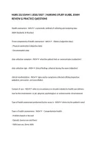NURS 252 EXAM 1 2026&sol;2027 &vert; NURSING STUDY GUIDE&comma; EXAM REVIEW & PRACTICE QUESTIONS