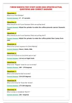 7 BREW BARISTA TEST STUDY GUIDE 2026 UPDATED ACTUAL&NewLine;QUESTIONS AND CORRECT ANSWERS&NewLine;