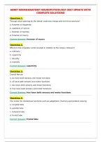 ABRET NEUROANATOMY NEUROPHYSIOLOGY 2027 UPDATE WITH&NewLine;COMPLETE SOLUTIONS