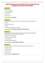 ABRET NEUROLOGICAL DISORDERS ACTUAL QUESTIONS AND&NewLine;ANSWERS 2027 UPDATE 100&percnt; CORRECT