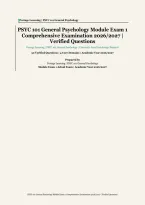 PSYC 101 General Psychology &vert; Portage Learning &vert; Academic Year 2026&sol;2027 &vert; Comprehensive Examination &ndash; 50 Verified Questions