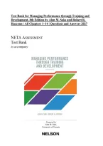Test Bank for Managing Performance through Training and Development&comma; 8th Edition by Alan M&period; Saks & Robert R&period; Haccoun &vert; All Chapters 1&ndash;14 &vert; Questions & Answers 2027