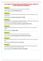 ACLS FINAL TEST QUESTIONS AND ANSWERS SOLVED CORRECTLY&NewLine;LATEST UPDATE 2027 GRADED A&plus;