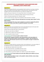 ADVANCED HEALTH ASSESSMENT EXAM QUESTIONS AND&NewLine;ANSWERS LATEST UPDATE 2027