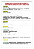 ADVANCED MED-SURG PROCTORED ATI REVIEW ACTUAL&NewLine;QUESTIONS AND ANSWERS 2027 UPDATE 100&percnt; CORRECT