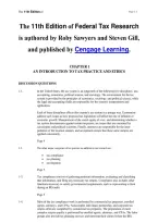 Federal Tax Research 11th Edition &vert; Sawyers & Gill Study Guide