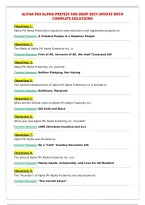ALPHA PHI ALPHA PRETEST FOR IMDP 2027 UPDATE WITH&NewLine;COMPLETE SOLUTIONS